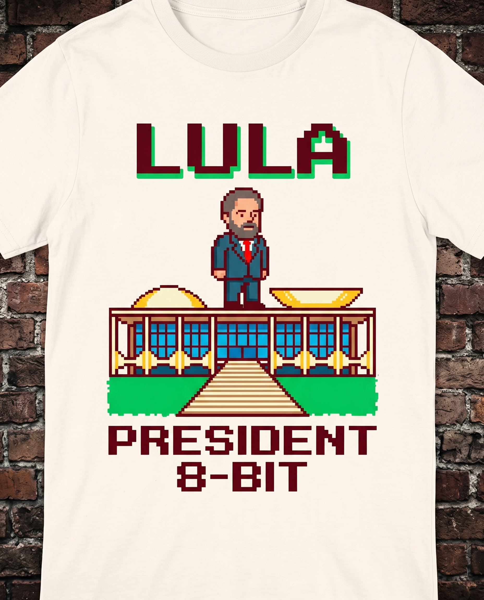 Camiseta Lula President 8-Bit