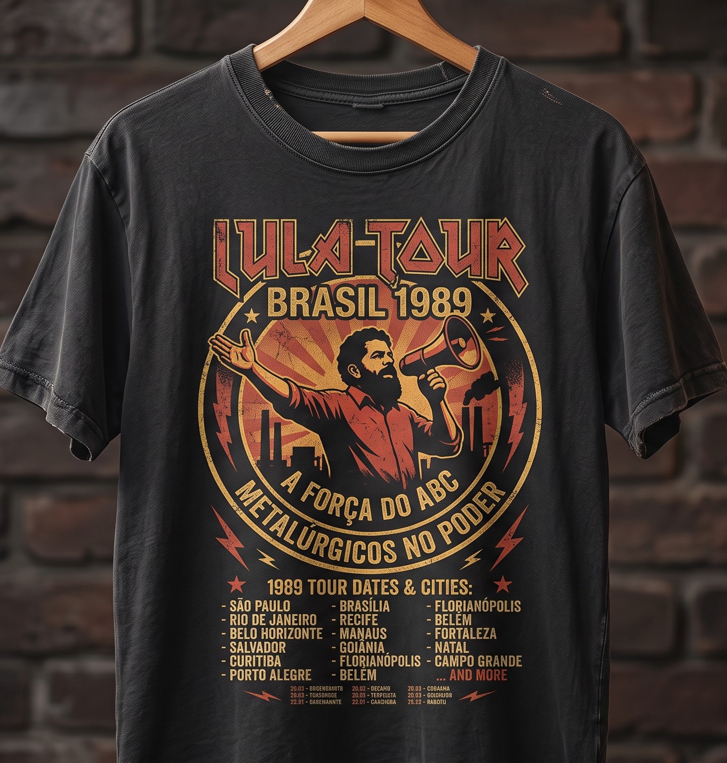 Camiseta Lula Tour Brasil 1989