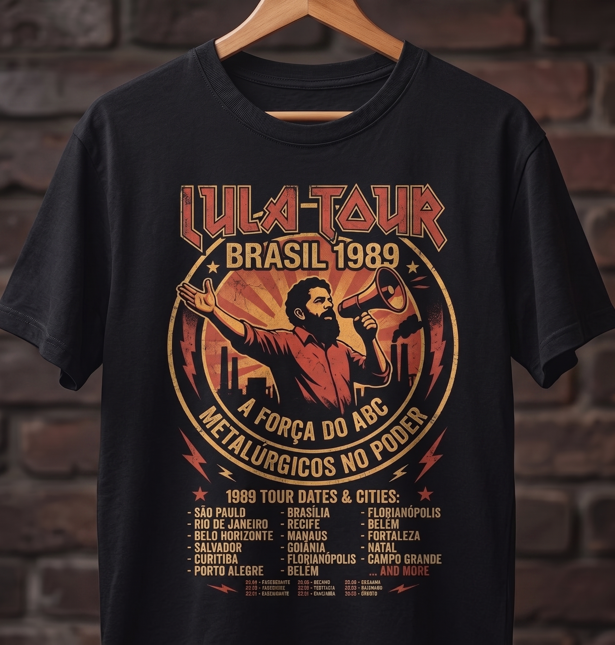Camiseta Lula Tour Brasil 1989