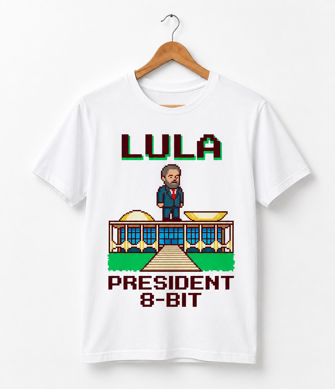 Camiseta Lula President 8-Bit