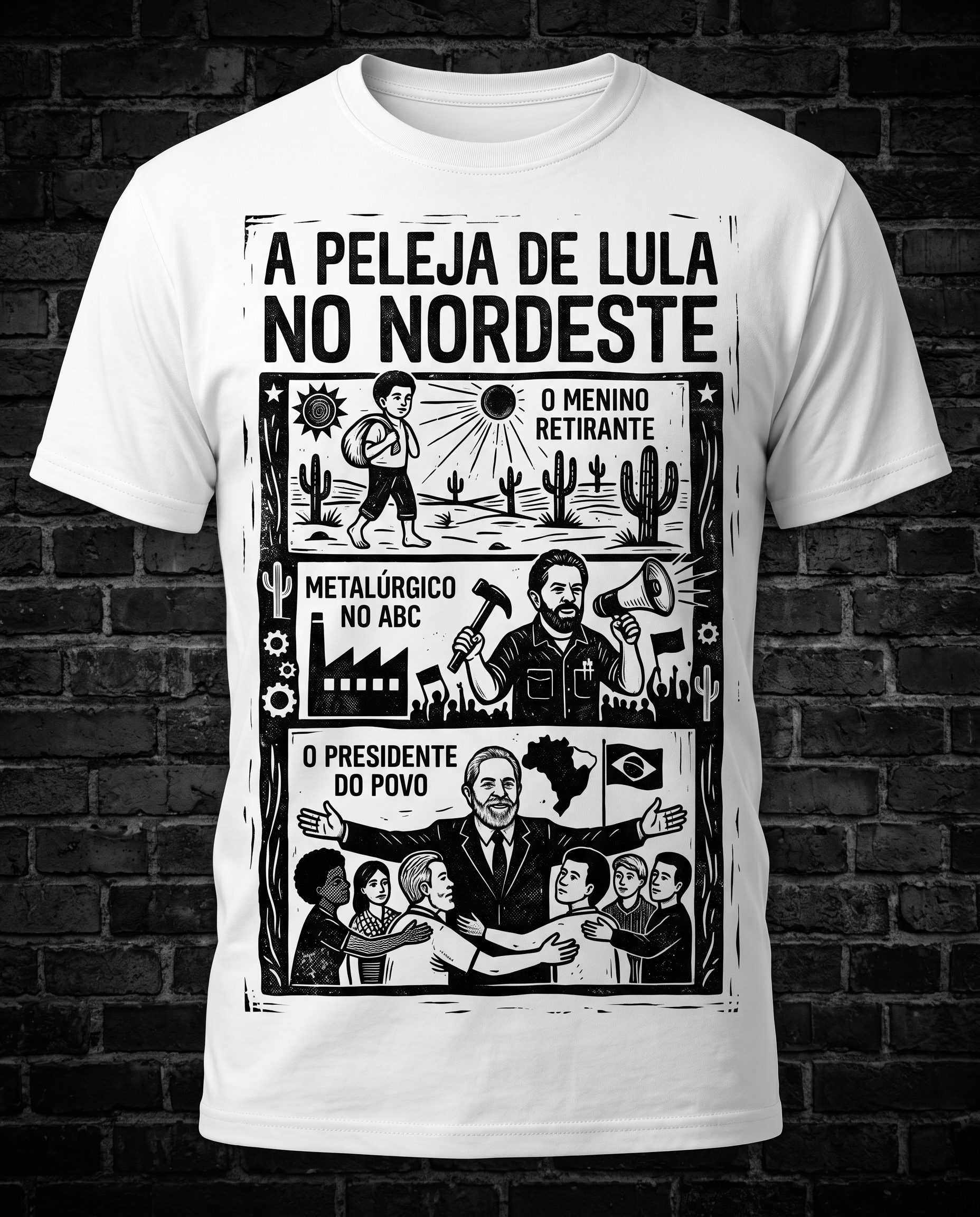 Camiseta A Peleja de Lula no Nordeste