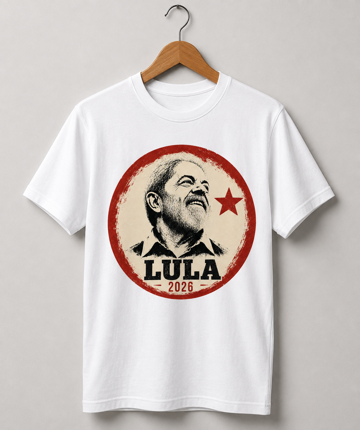 Camiseta Camiseta Lula 2026 – Retrô
