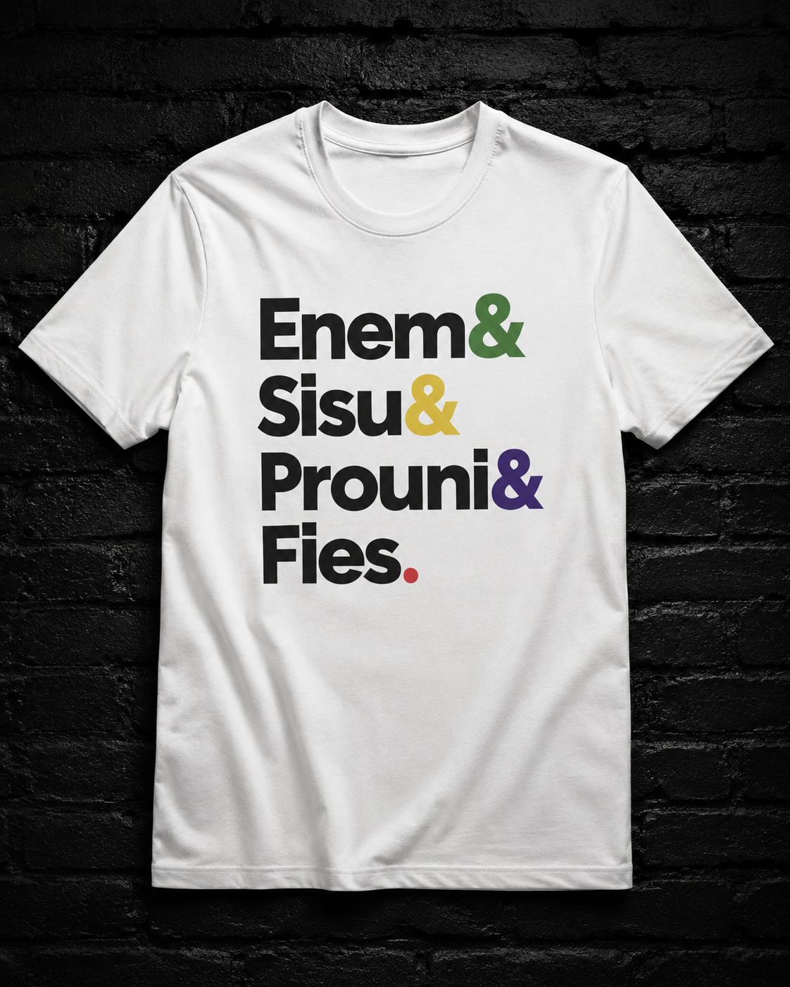 Camiseta Educação Transforma — Enem, Sisu, Prouni e Fies