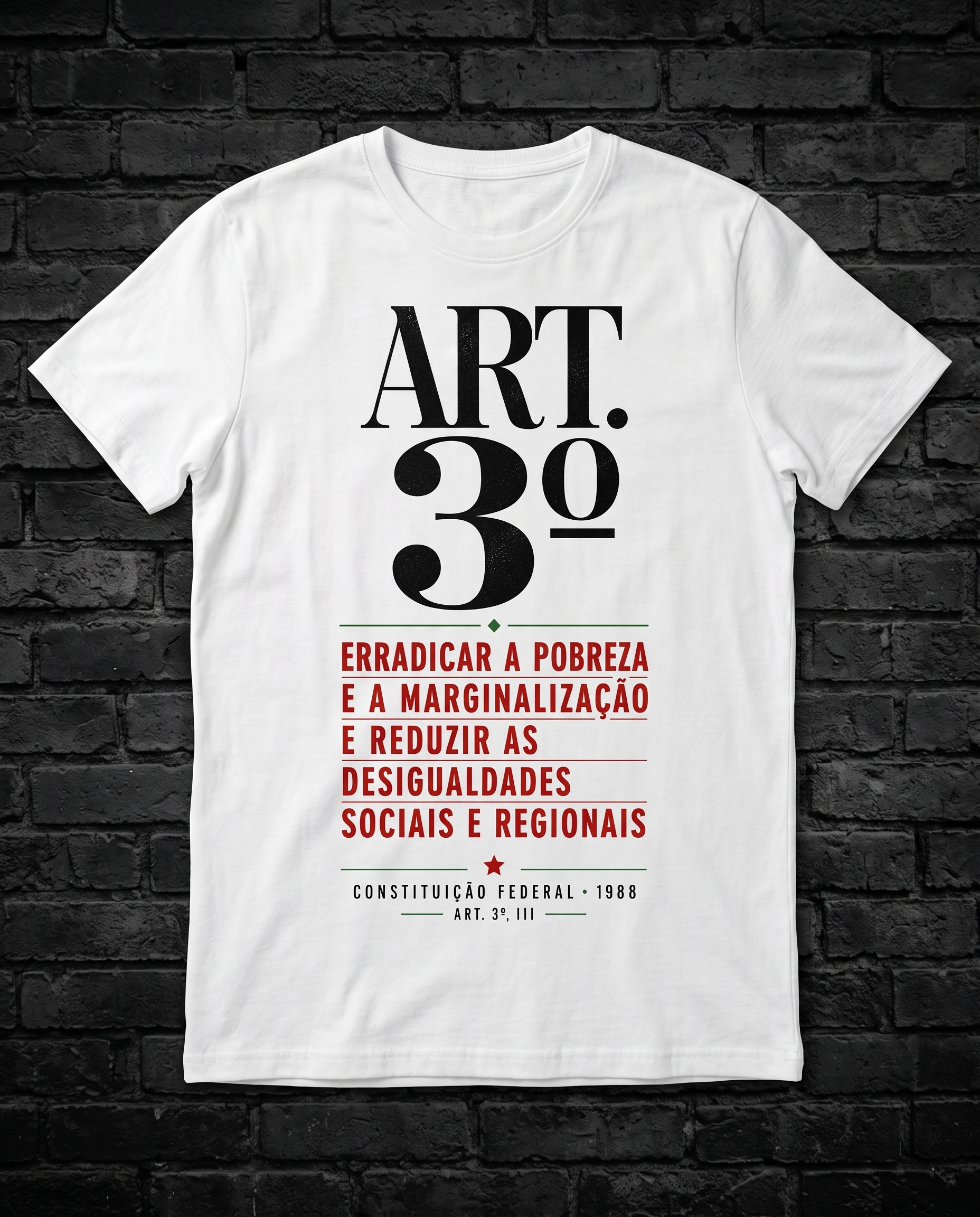 Camiseta Camiseta Art. 3º — Constituição Federal